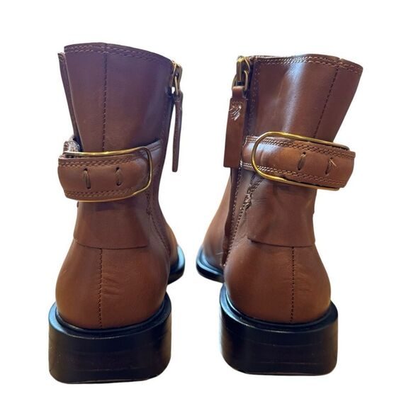 Revolve Franco Sarto Elese Leather Ankle Boot in Cognac NWOT - Picture 9 of 13